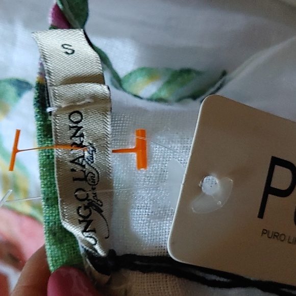 Lungo L'arno 100% Italian Linen Floral Palm Dress SZ.S NWT - Picture 7 of 7